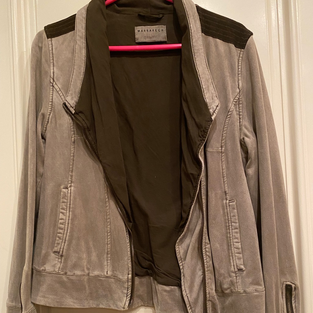 Anthropologie Olive Green Moto Jacket Size Medium